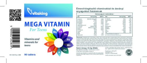 Vitaking Mega multivitamin tiniknek 90 db