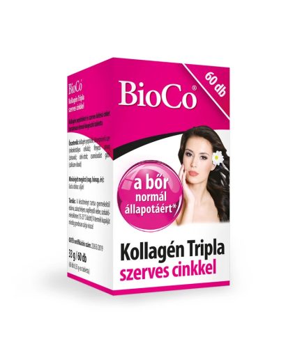 BioCo kollagén tripla szerves cinkkel tabletta 60 db