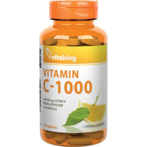 Vitaking C-vitamin 1000 mg + 50 mg citrus bioflavonoid és acerola 90 db