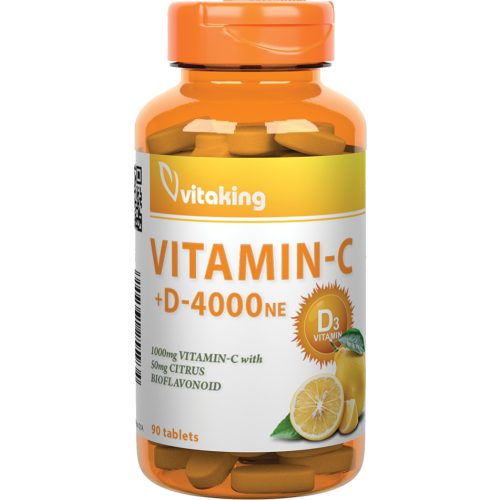 Vitaking C-vitamin 1000 mg + D-vitamin 4000 NE 90 db