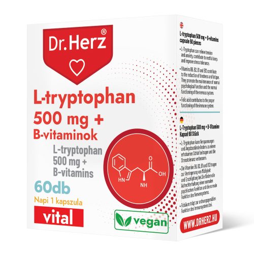 Dr. Herz L-tryptophan 500 mg + B-vitaminok kapszula 60 db