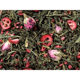Tőzegáfonya-Rózsa sencha zöld tea keverék 22031