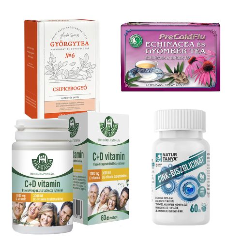 Extra őszi immunvédelem csomag | vitaminok, cink és gyógyteák