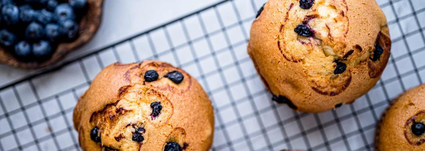 Áfonyás rizslisztes muffin Barbara rizslisztből