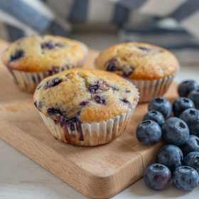 Áfonyás rizslisztes muffin Barbara rizslisztből