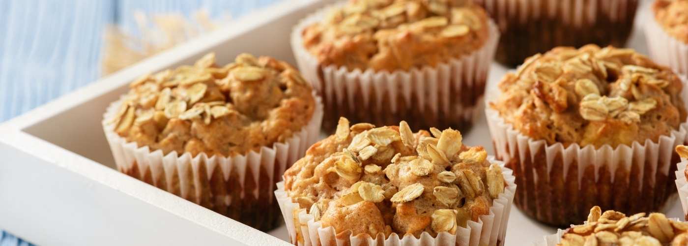Gluténmentes almás-diós zabmuffin az őszi uzsonnakirály