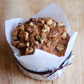 Gluténmentes almás-diós zabmuffin az őszi uzsonnakirály